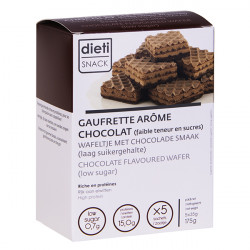 Chocolate flavoured wafer low sugar