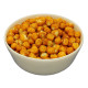 High protein barbecue flavoured soy puffs